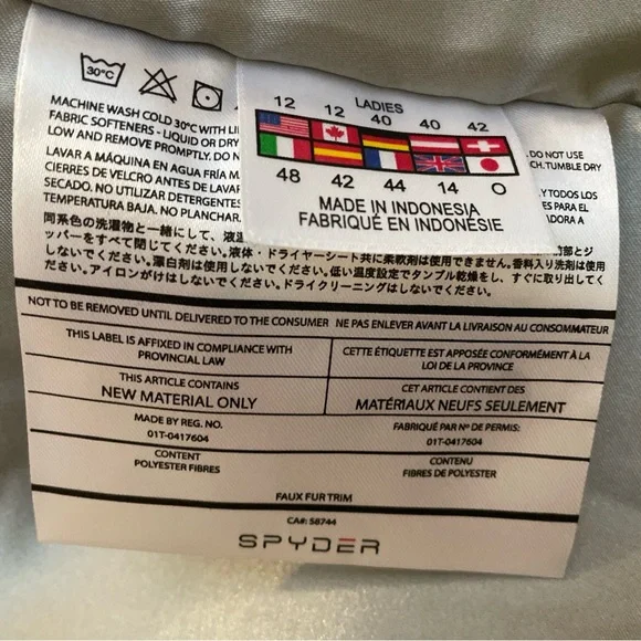 Spyder Women's Black Hooded Ski Jacket - Picture 5 of 7